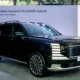 Front three-quarter view of the all-new Hyundai Palisade Hybrid in black, displayed indoors during its official Philippine launch event.