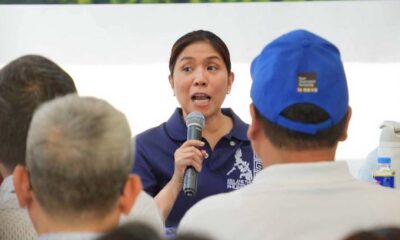 DBM Secretary Amenah Pangandaman speaks during the launch of the Flood Control Project Components under the DIME initiative in Pasay City.