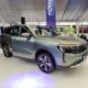Ford Territory Hybrid in Oasis Green on display at a launch event in the Philippines.