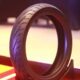 Close-up of the CST Ride Scoop CM-SC01 scooter tire on display at the launch event in the Philippines.