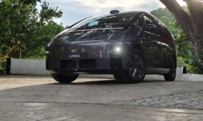 Li Auto MEGA parked outdoors, showcasing its sleek design and futuristic look under natural light.