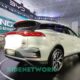 Rear view of the newly launched BYD Tang DM-i plug-in hybrid SUV displayed on stage in the Philippines.