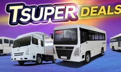 Hyundai HARICAB and Modern PUV lineup showcased under the Tsuper Deals promo with bold “Tsuper Deals” banner in the background.